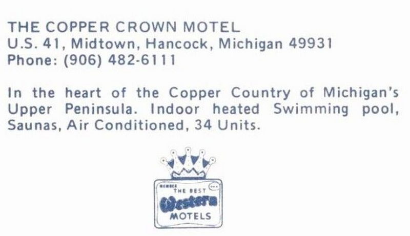 Copper Crown Motel - Vintage Postcard